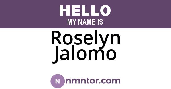 Roselyn Jalomo