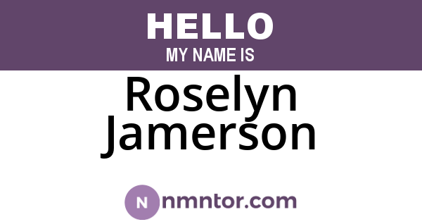 Roselyn Jamerson