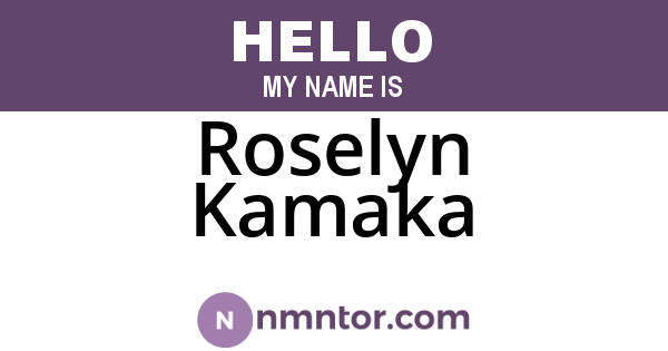 Roselyn Kamaka