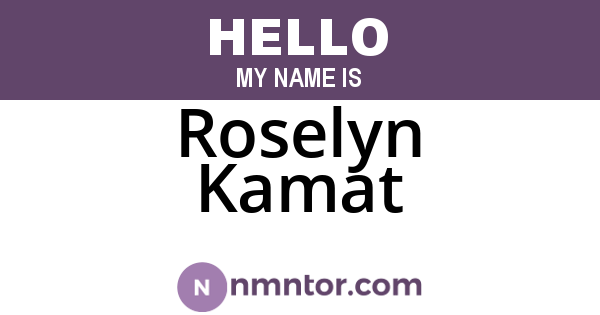 Roselyn Kamat