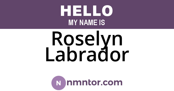Roselyn Labrador