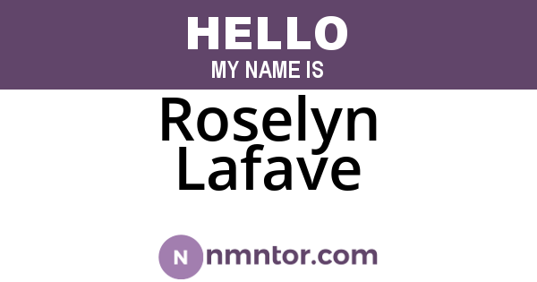 Roselyn Lafave