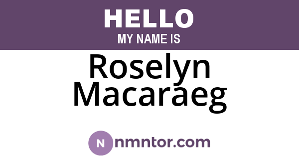 Roselyn Macaraeg