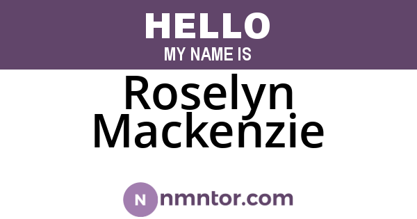 Roselyn Mackenzie
