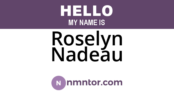 Roselyn Nadeau