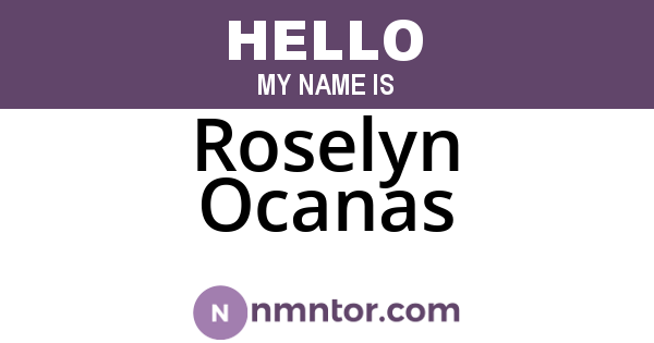 Roselyn Ocanas