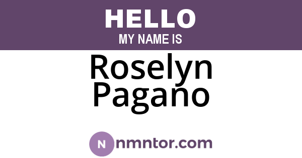 Roselyn Pagano