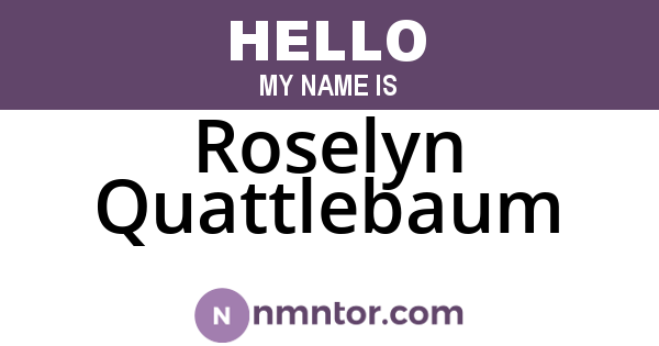 Roselyn Quattlebaum