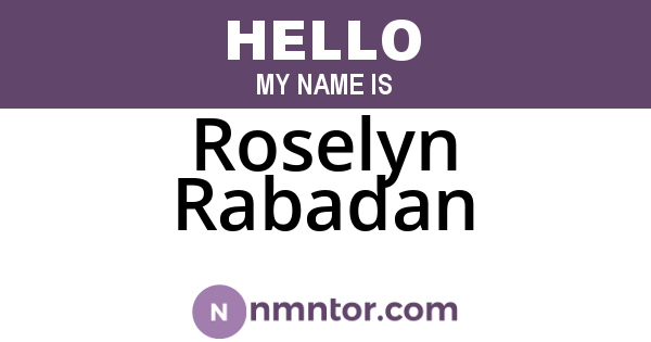 Roselyn Rabadan