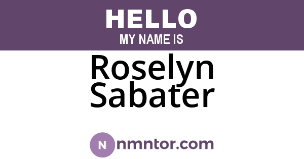 Roselyn Sabater