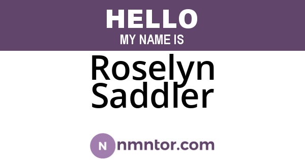 Roselyn Saddler