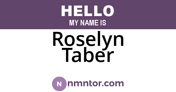 Roselyn Taber