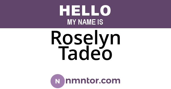 Roselyn Tadeo