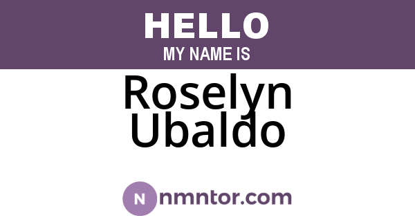 Roselyn Ubaldo