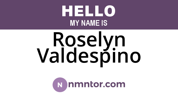 Roselyn Valdespino