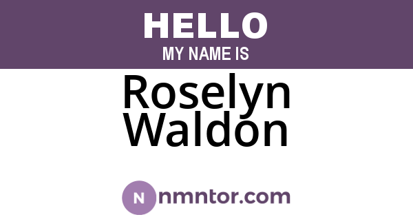 Roselyn Waldon