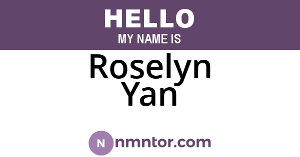 Roselyn Yan
