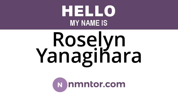 Roselyn Yanagihara
