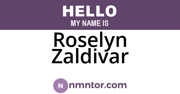 Roselyn Zaldivar