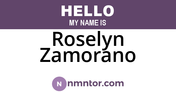 Roselyn Zamorano