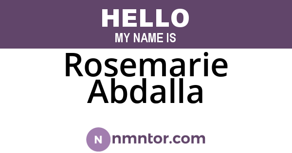 Rosemarie Abdalla