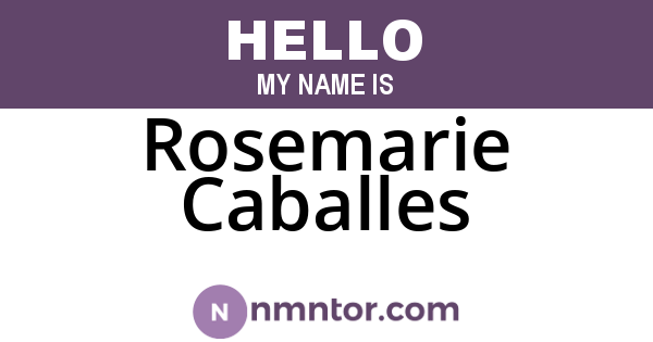Rosemarie Caballes