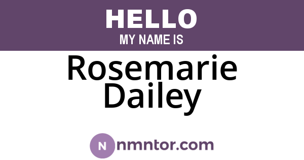 Rosemarie Dailey
