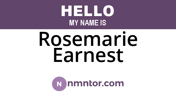 Rosemarie Earnest