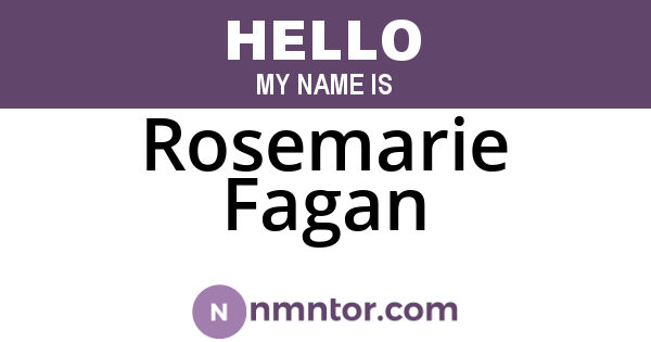 Rosemarie Fagan