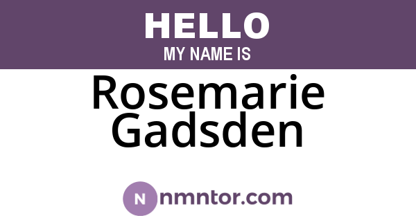 Rosemarie Gadsden