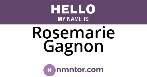 Rosemarie Gagnon