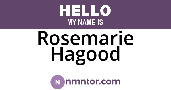 Rosemarie Hagood