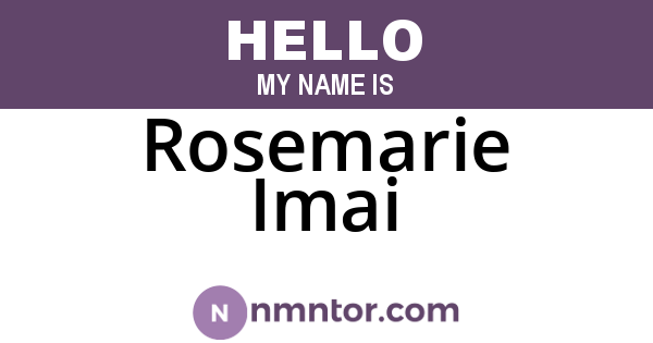 Rosemarie Imai
