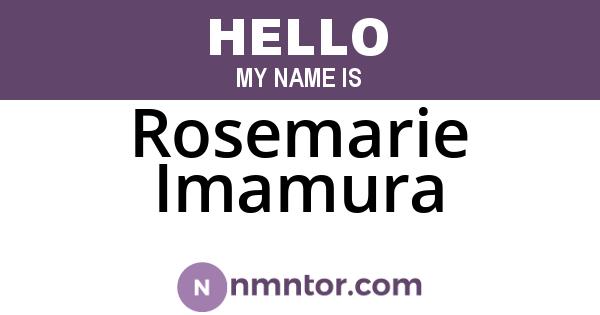 Rosemarie Imamura