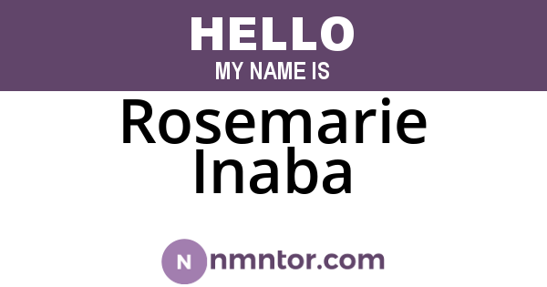 Rosemarie Inaba