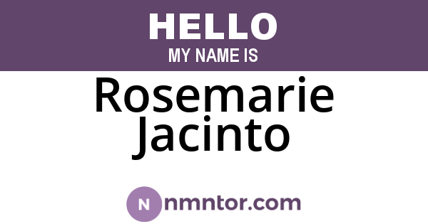 Rosemarie Jacinto