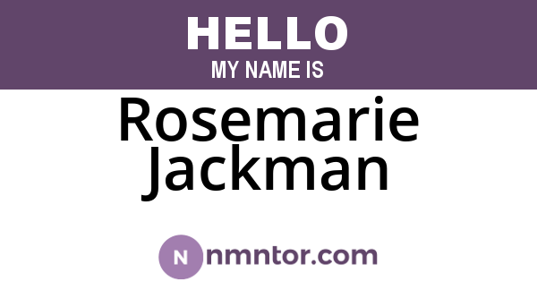 Rosemarie Jackman
