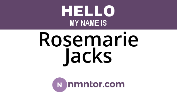 Rosemarie Jacks