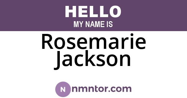 Rosemarie Jackson