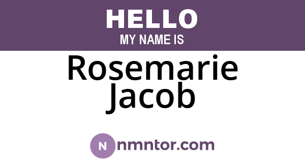 Rosemarie Jacob