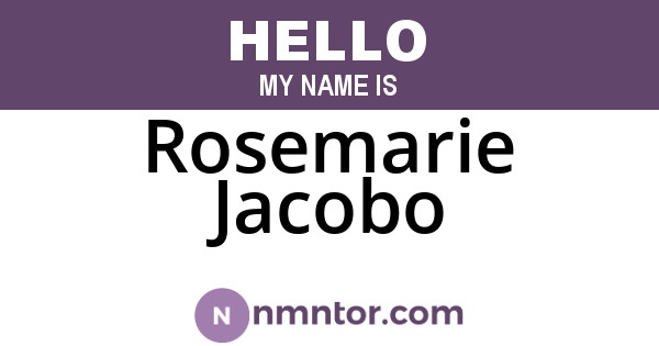 Rosemarie Jacobo