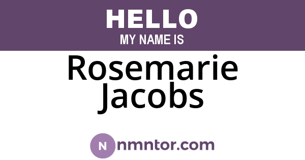 Rosemarie Jacobs