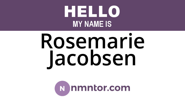 Rosemarie Jacobsen
