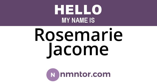 Rosemarie Jacome