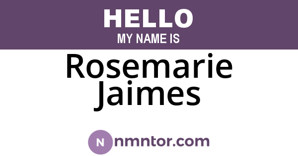 Rosemarie Jaimes