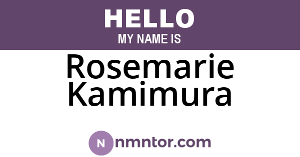 Rosemarie Kamimura