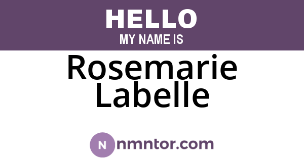 Rosemarie Labelle