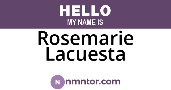 Rosemarie Lacuesta