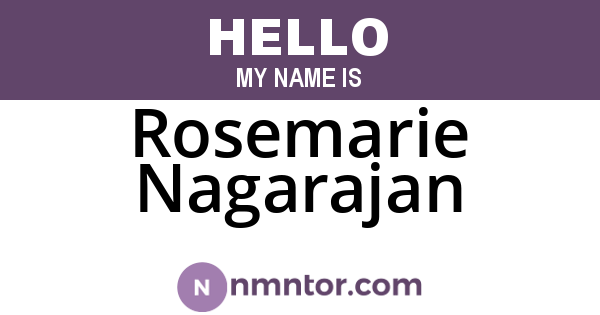 Rosemarie Nagarajan