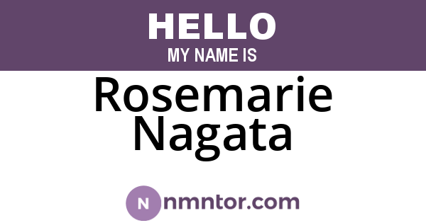 Rosemarie Nagata